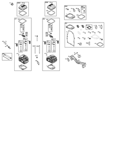 Cylinder Head Group Diagram and Parts List for 356447-0636-G1 200000 - 399999 Briggs and Stratton Engine